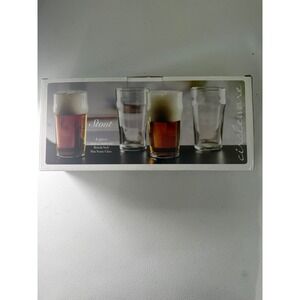 Circleware Stout 4 Piece 19.27 oz Authentic British Style Pint Nonic Glass Set